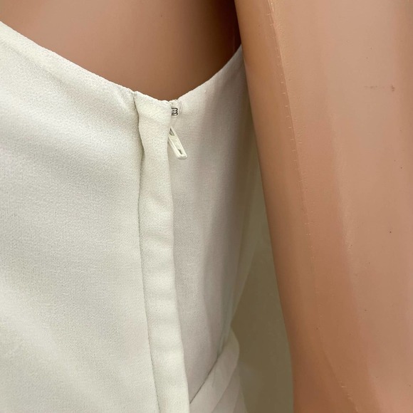 - Azalea brand maxi dress white LG Bridesmaid wedding dress SZ L side zip - Picture 4 of 10